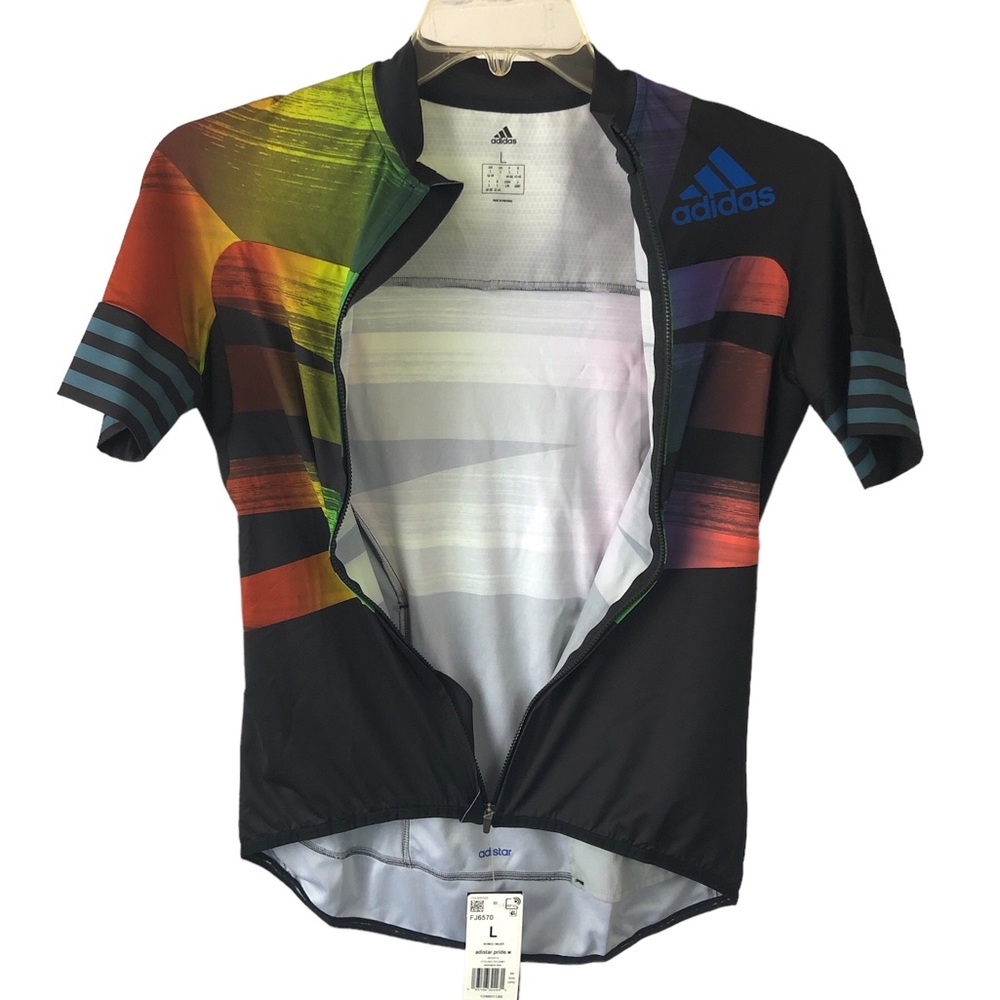 NEW WITH TAGS! Women's Adidas Adistar Pride Aerodynamic Cycling Jersey. Size L - Picture 5 of 16